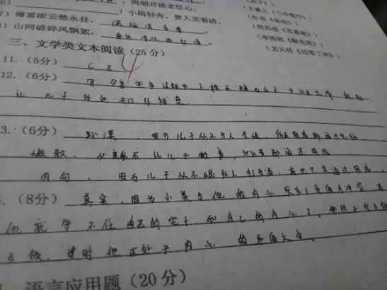 最令高考阅卷老师眼残的字体(组图)2