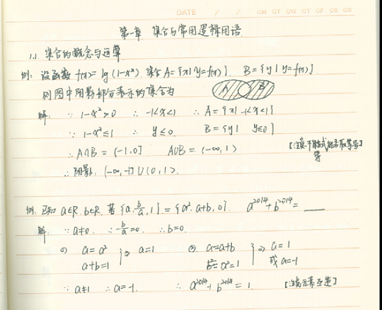 2014阳泉一中理科学霸高中数学高考状元笔记一2