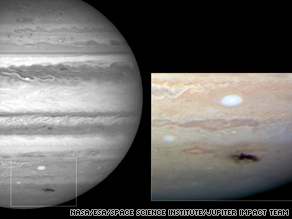 木星被撞后留下的“黑斑”2