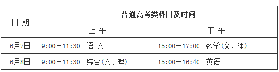 重庆2014高考考试科目及考试时间确定1